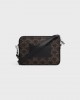 CELINE SMALL MESSENGER in TRIOMPHE CANVAS AND CALFSKIN 113942EVJ.38SI