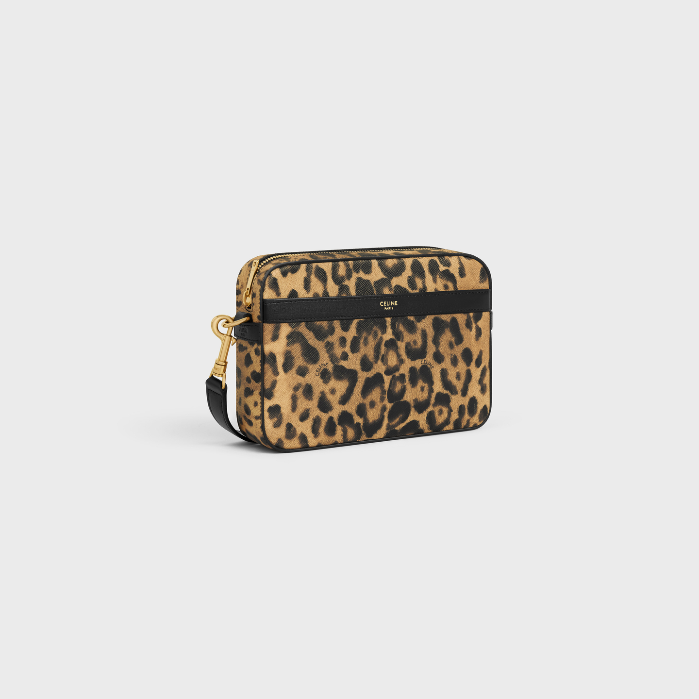 CELINE SMALL MESSENGER in Celine canvas with leopard print 113942FPF.19LL