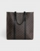 CELINE CABAS WITH BUCKLE in TRIOMPHE CANVAS AND CALFSKIN 113742FFZ.38SI