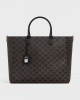 CELINE Large cabas in Triomphe canvas and calfskin 115872FRC.38SI