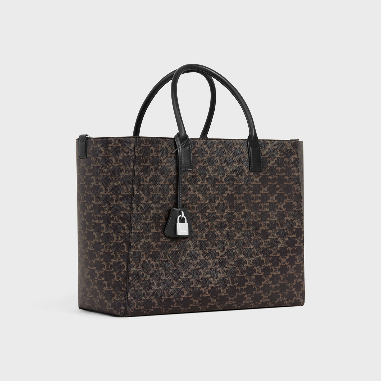 CELINE Large cabas in Triomphe canvas and calfskin 115872FRC.38SI