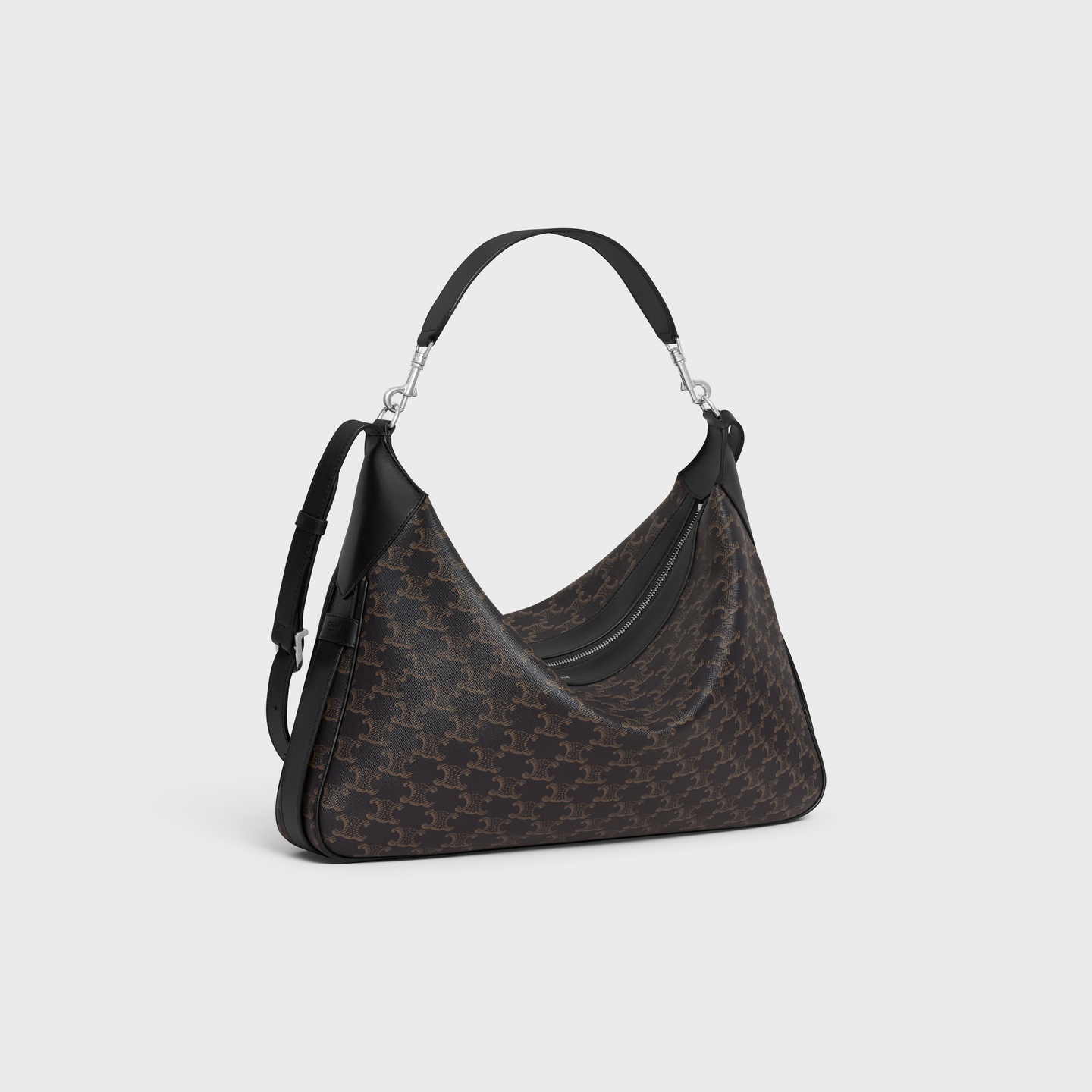 CELINE Large Strap Romy in Triomphe canvas and calfskin 111772FT8.38SI