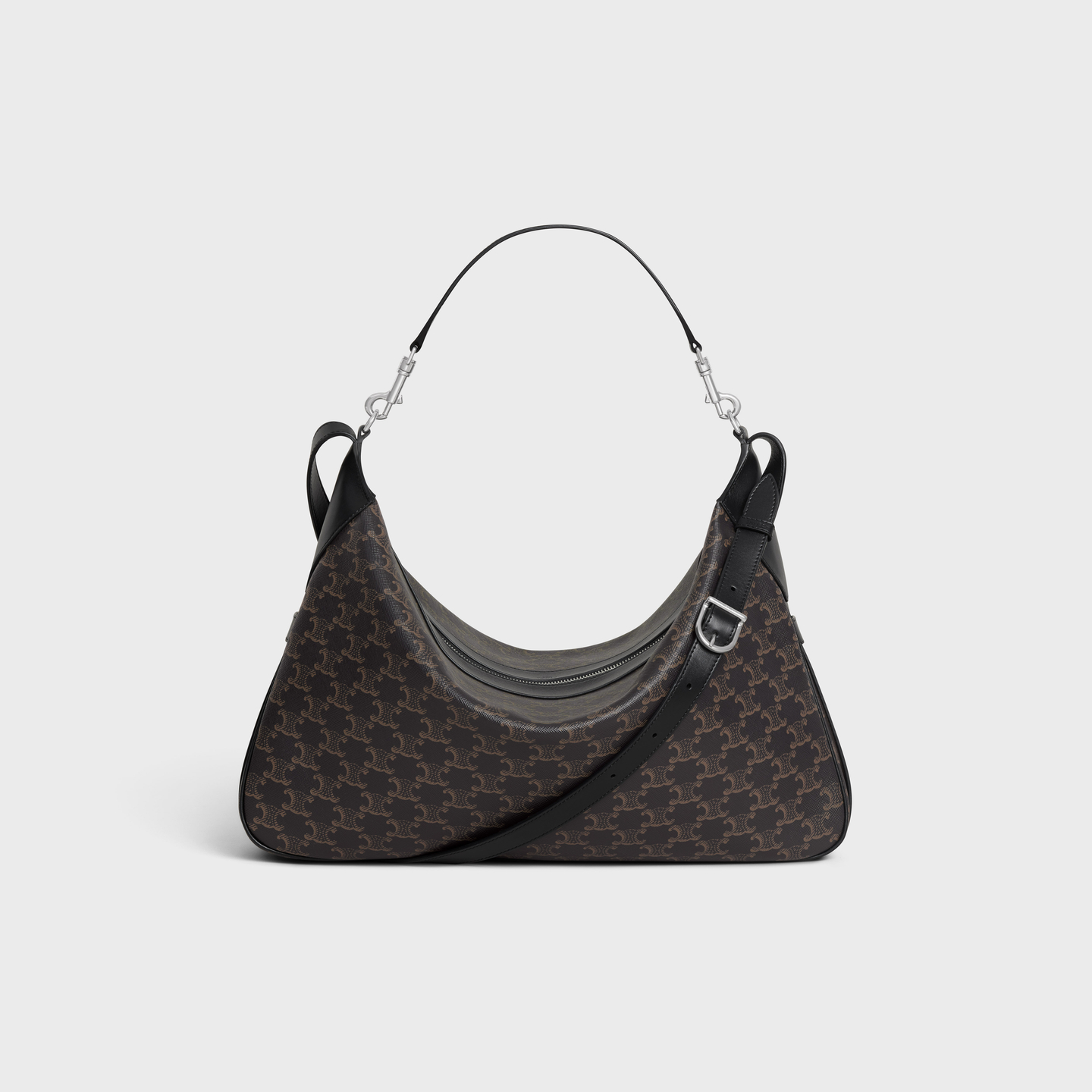 CELINE Large Strap Romy in Triomphe canvas and calfskin 111772FT8.38SI