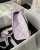 CHANEL Sheepskin Purple AS4957 Bag 17x21x8.5cm