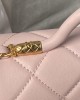 CHANEL Lambskin Pink AS4957 Bag 17x21x8.5cm