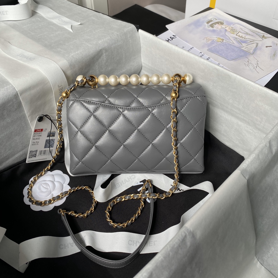 CHANEL 24A Handcrafted Pearl Bag AS5001 12.5x19x7cm