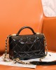 CHANEL Mini Black & Gold Crossbody Bag AS4956 13x18x8cm