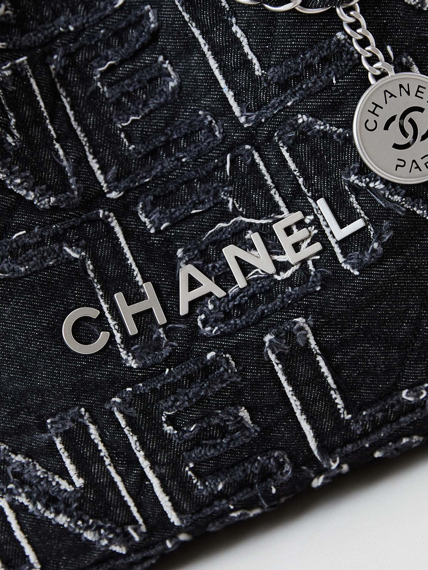 CHANEL Small Denim 22 Bag AS3260 35x37x7cm