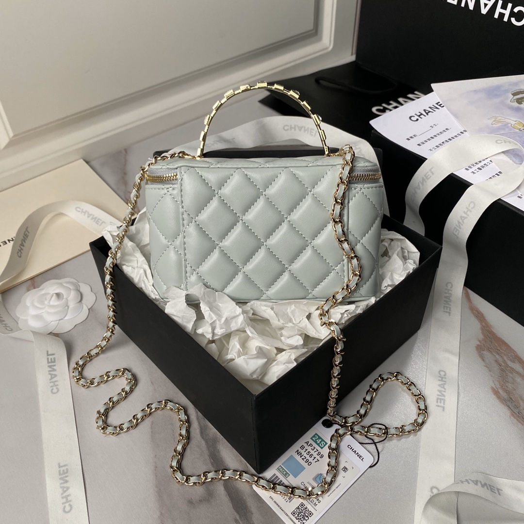 CHANEL 24P Rhinestone Handle Bag AP3799 17cm