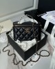 CHANEL Rhinestone Handle Cosmetic Bag AP3799 17cm