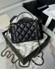 CHANEL Rhinestone Handle Cosmetic Bag AP3799 17cm