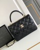 CHANEL Black Gold Diamond Buckle Bag 92236 25cm