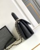 CHANEL Black Gold Diamond Buckle Bag 92236 25cm