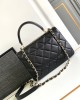 CHANEL Black Gold Diamond Buckle Bag 92236 25cm