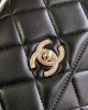 CHANEL Black Gold Diamond Buckle Bag 92236 25cm