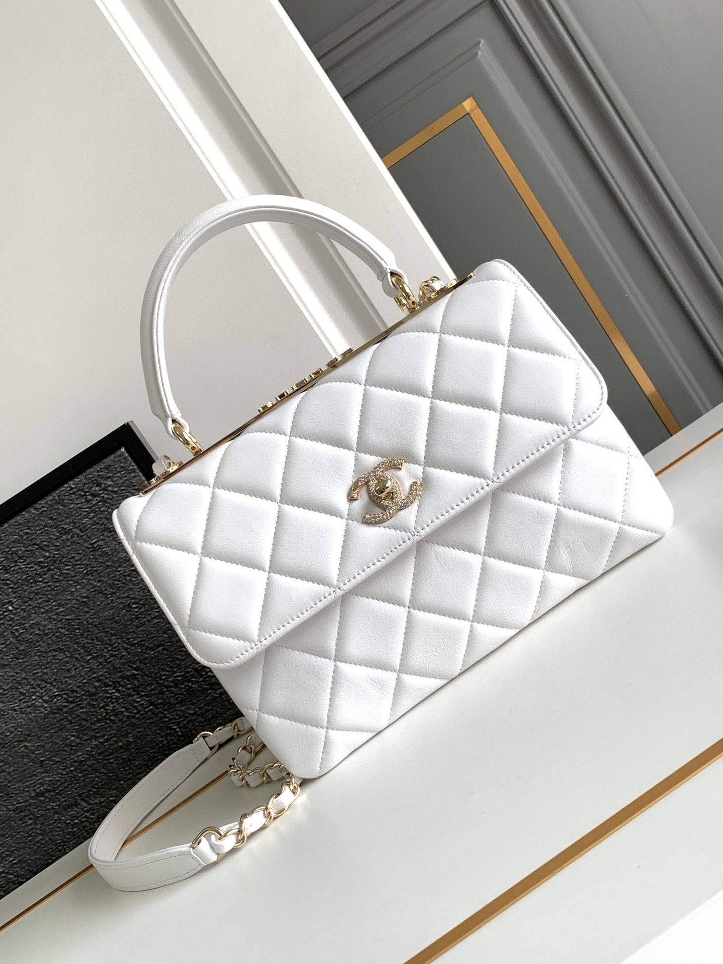 CHANEL Trendy CC Full Diamond Bag 92236 25cm