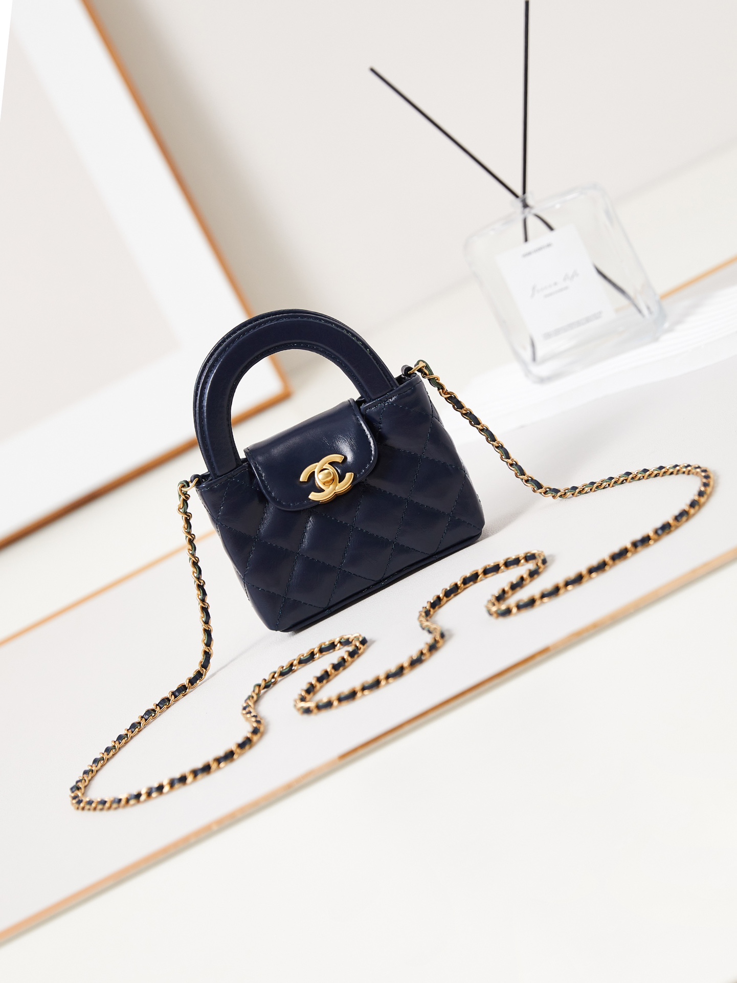 CHANEL 23K Kelly Handle Bag Mini AS3435