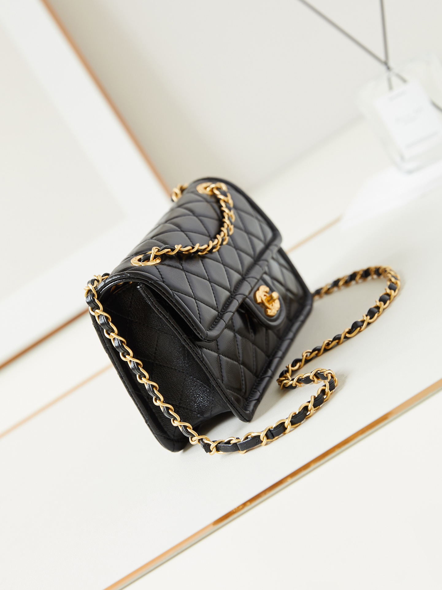 CHANEL 24A Waxed Tofu Bag AS4687 Medium 14.5x22.5x7cm