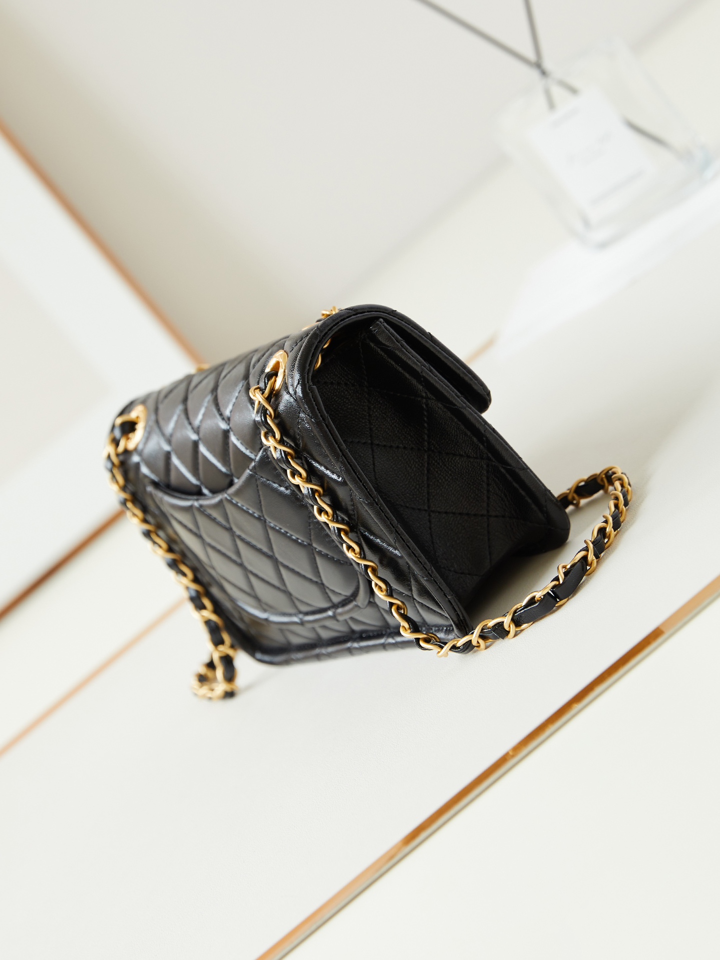 CHANEL 24A Waxed Tofu Bag AS4687 Medium 14.5x22.5x7cm