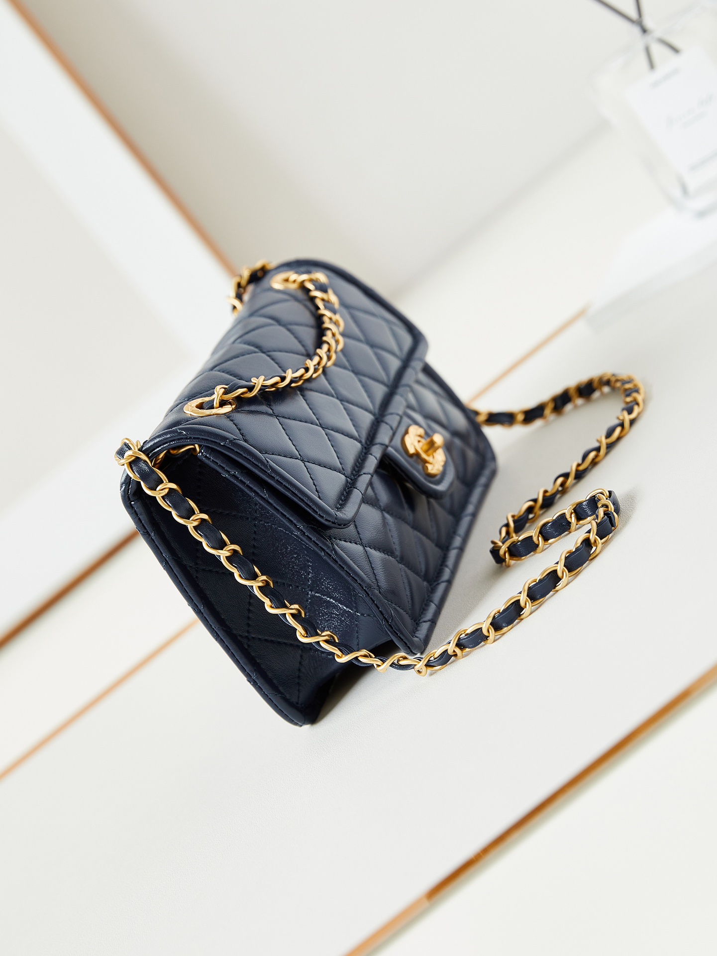 CHANEL 24A Waxed Tofu Bag AS4687 Medium 14.5x22.5x7cm