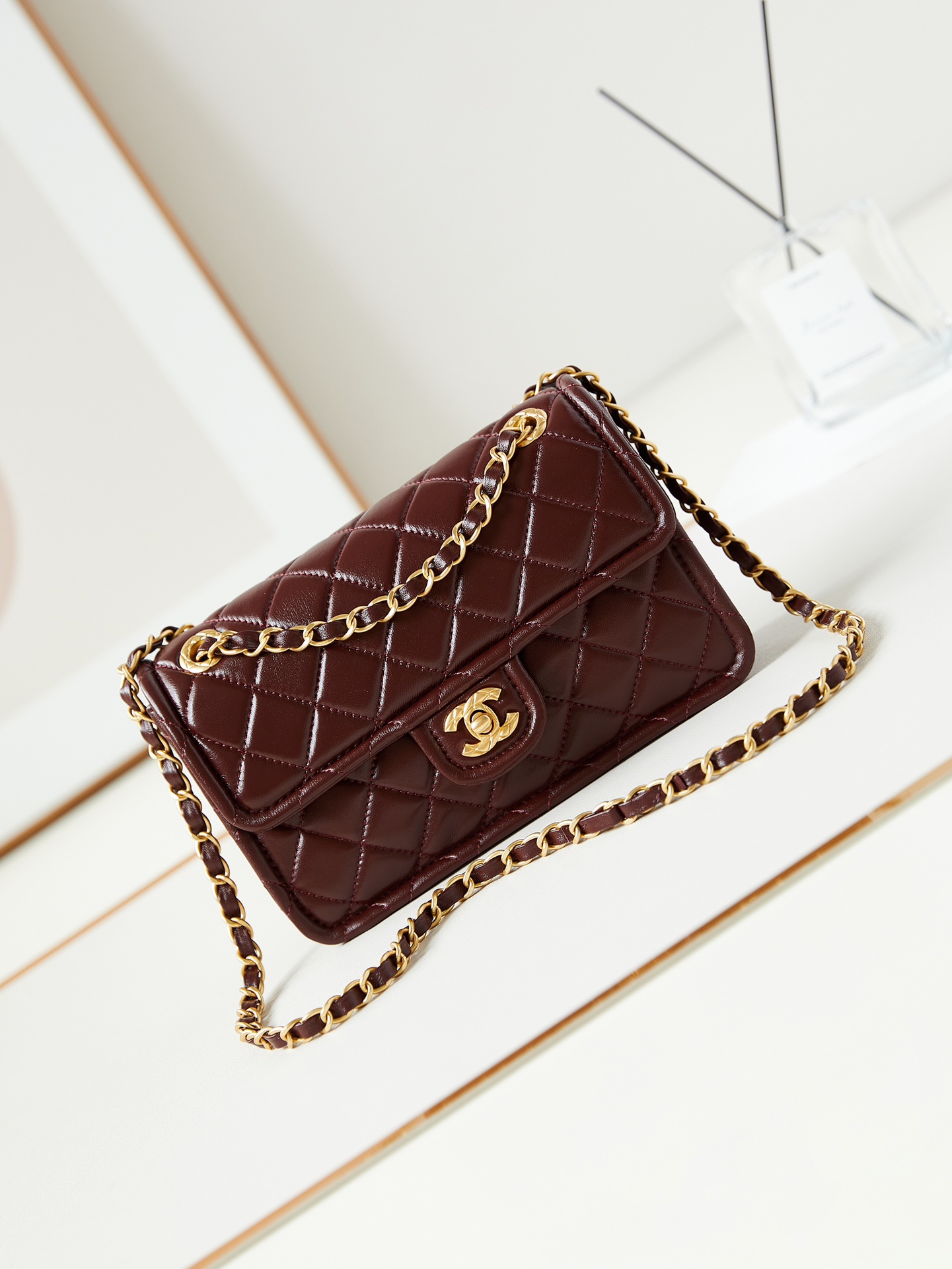 CHANEL 24A Waxed Tofu Bag AS4687 Medium 14.5x22.5x7cm