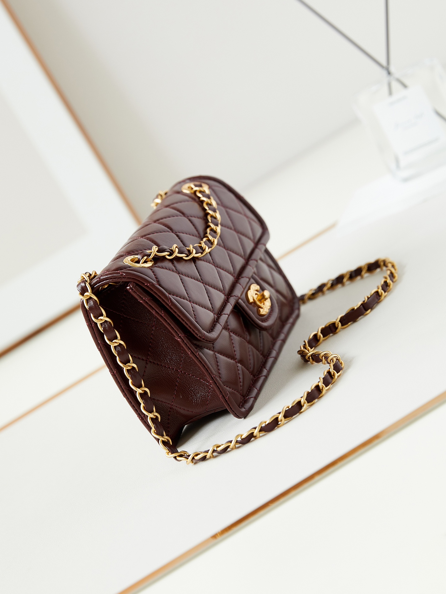 CHANEL 24A Waxed Tofu Bag AS4687 Medium 14.5x22.5x7cm