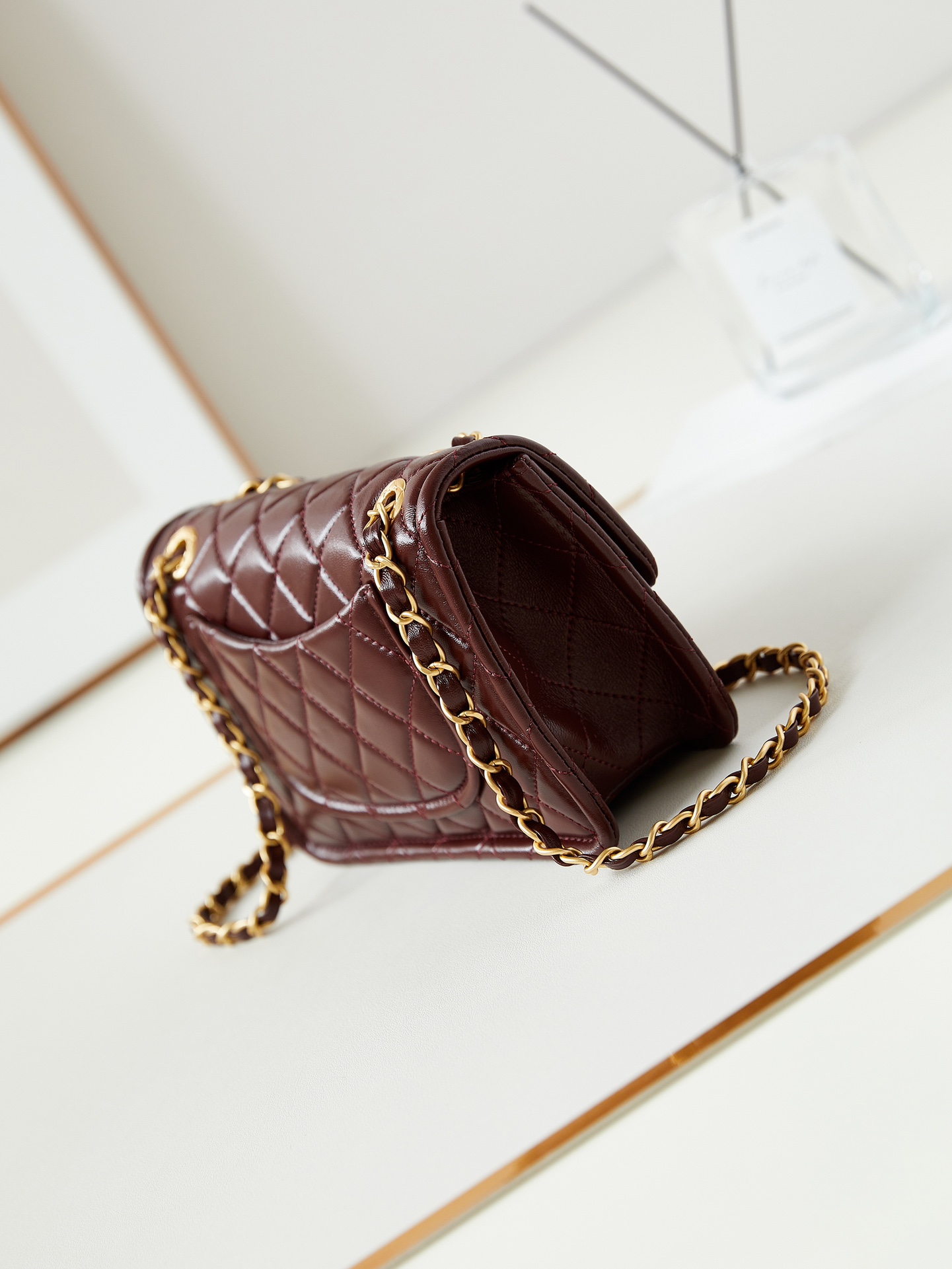 CHANEL 24A Waxed Tofu Bag AS4687 Medium 14.5x22.5x7cm