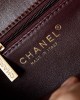 CHANEL 24A Waxed Tofu Bag AS4687 Medium 14.5x22.5x7cm