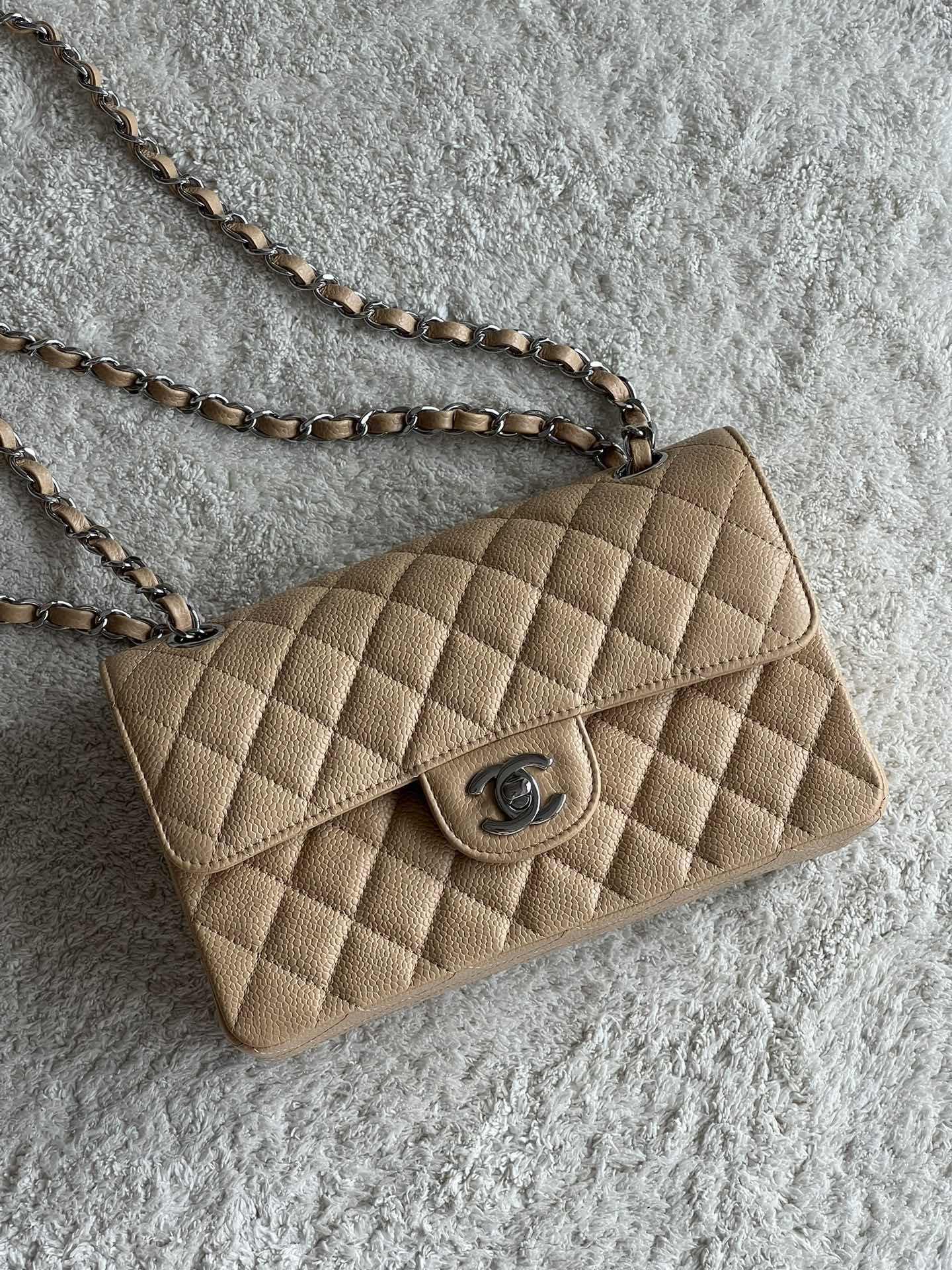 CHANEL 23cm Small Apricot French Lychee Bag 23cm