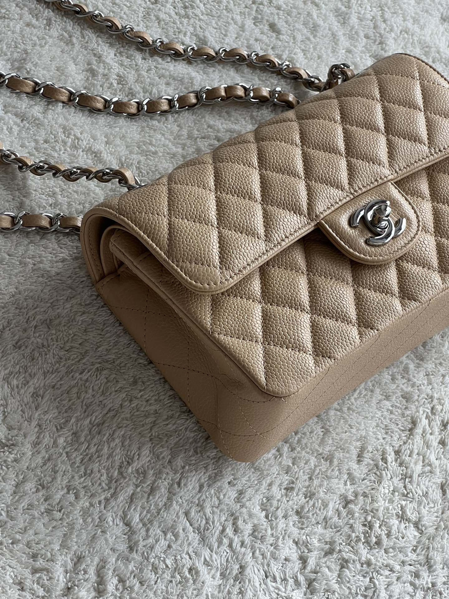 CHANEL 23cm Small Apricot French Lychee Bag 23cm