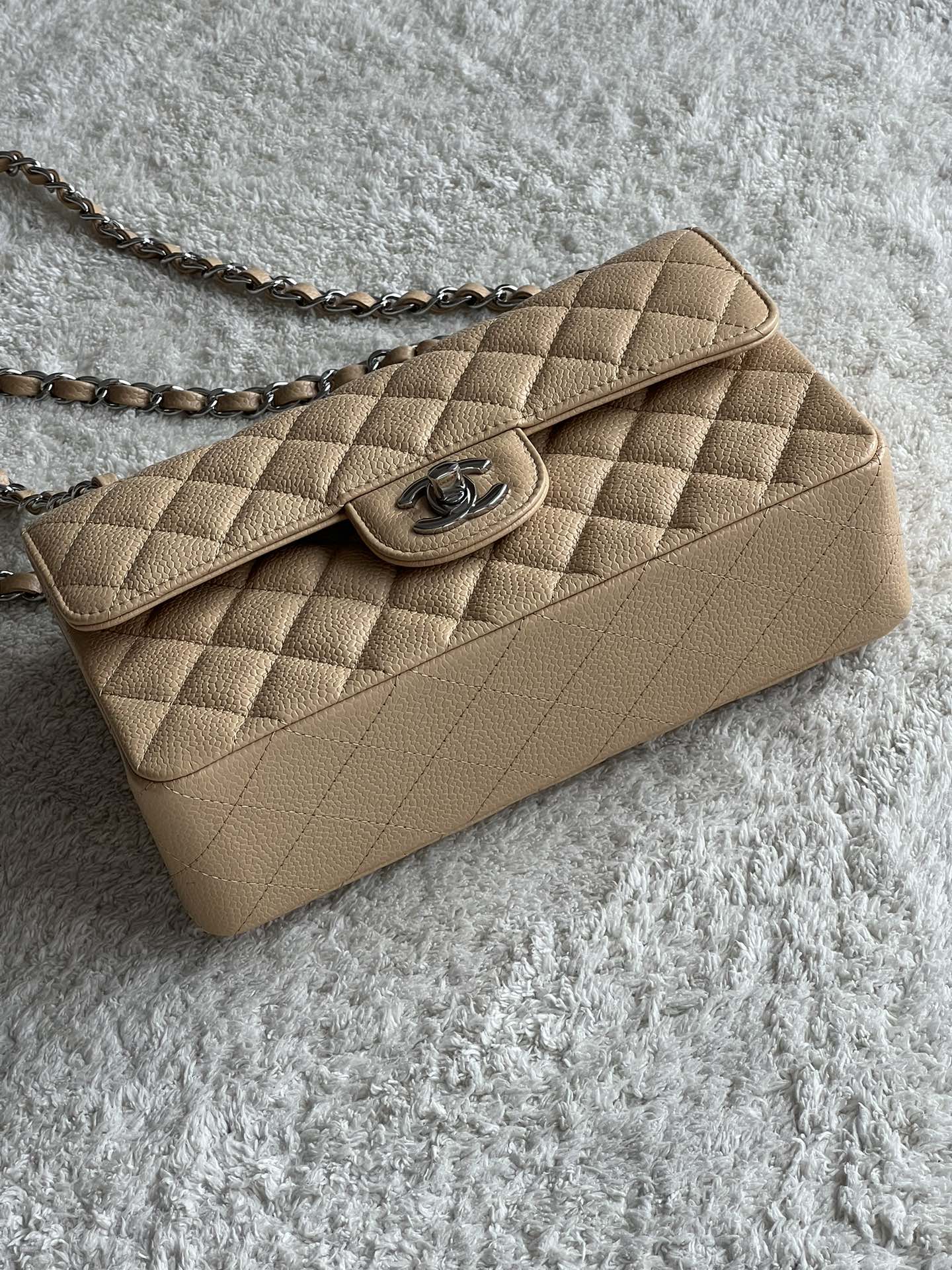 CHANEL 23cm Small Apricot French Lychee Bag 23cm