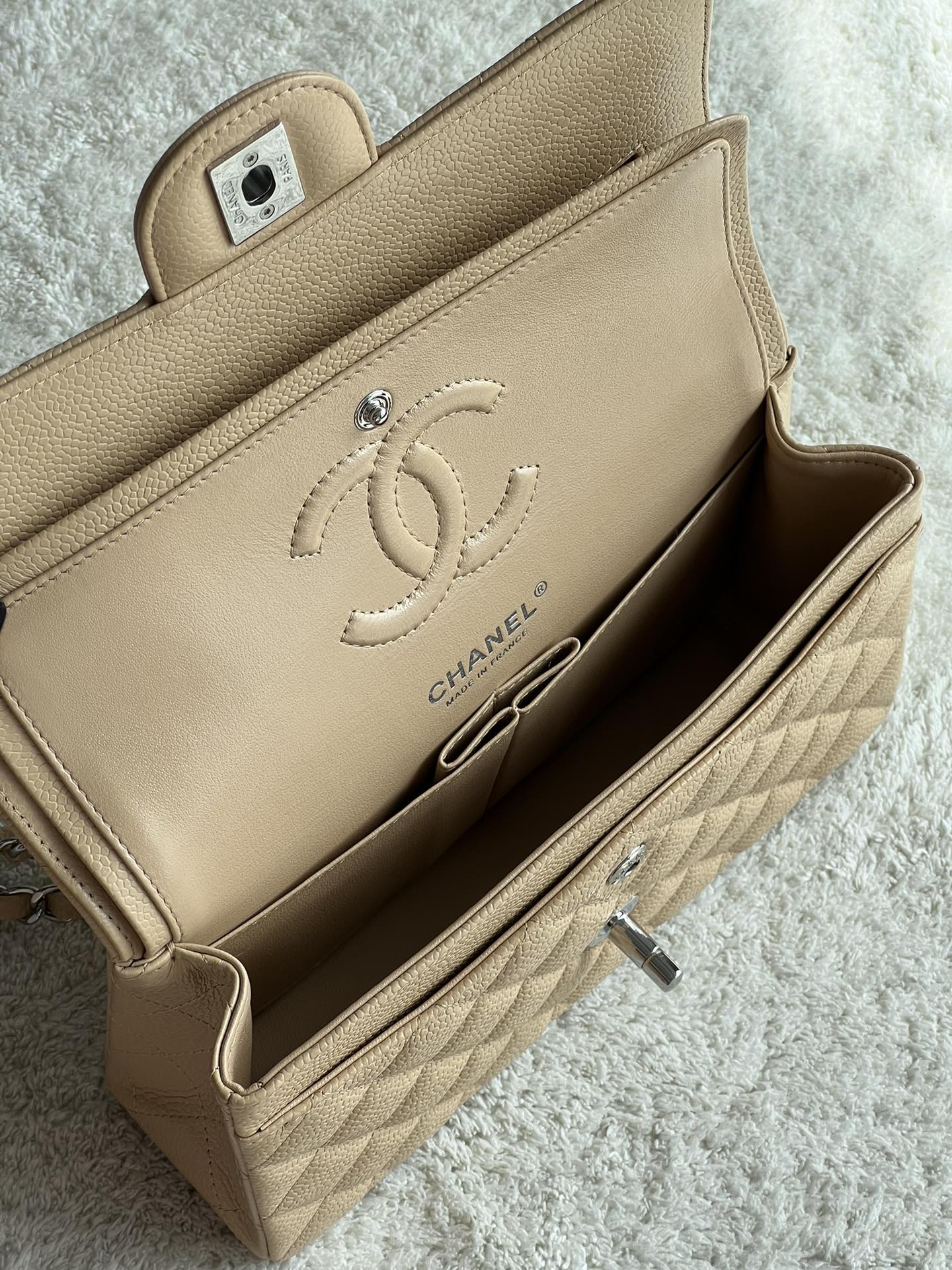 CHANEL 23cm Small Apricot French Lychee Bag 23cm