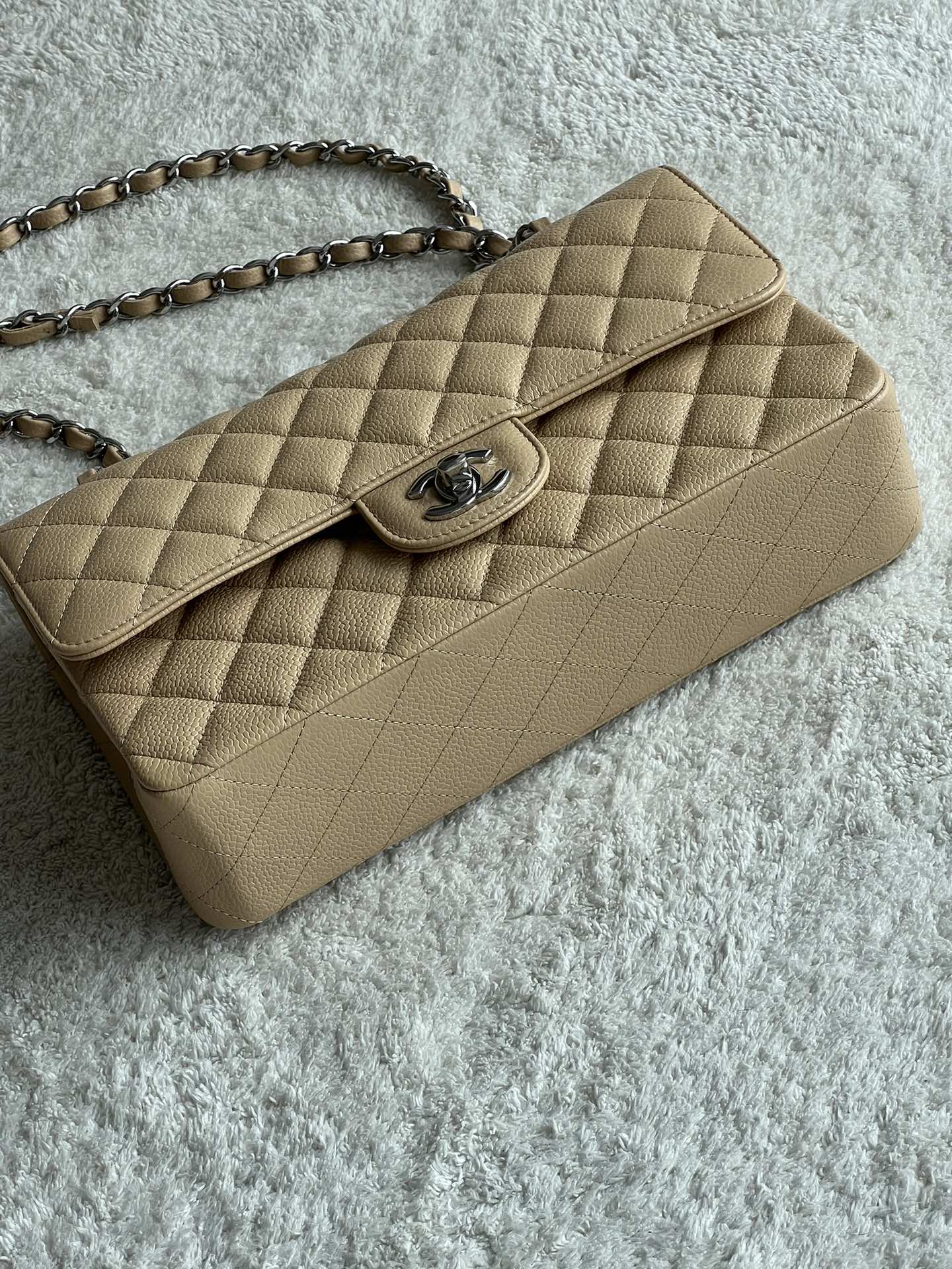 CHANEL 25cm Medium Apricot French Lychee Bag 25cm