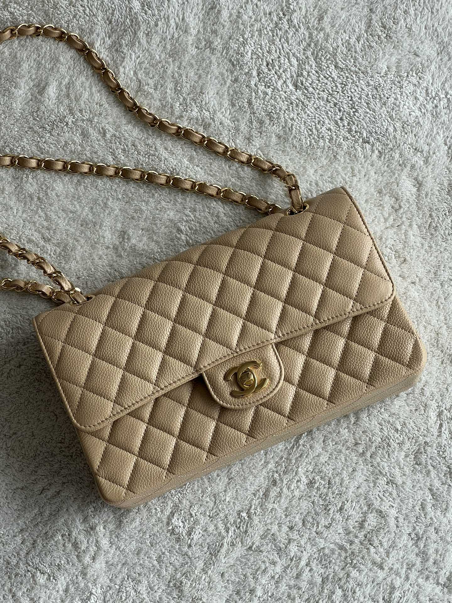 CHANEL 25cm Medium Apricot French Lychee Bag 25cm