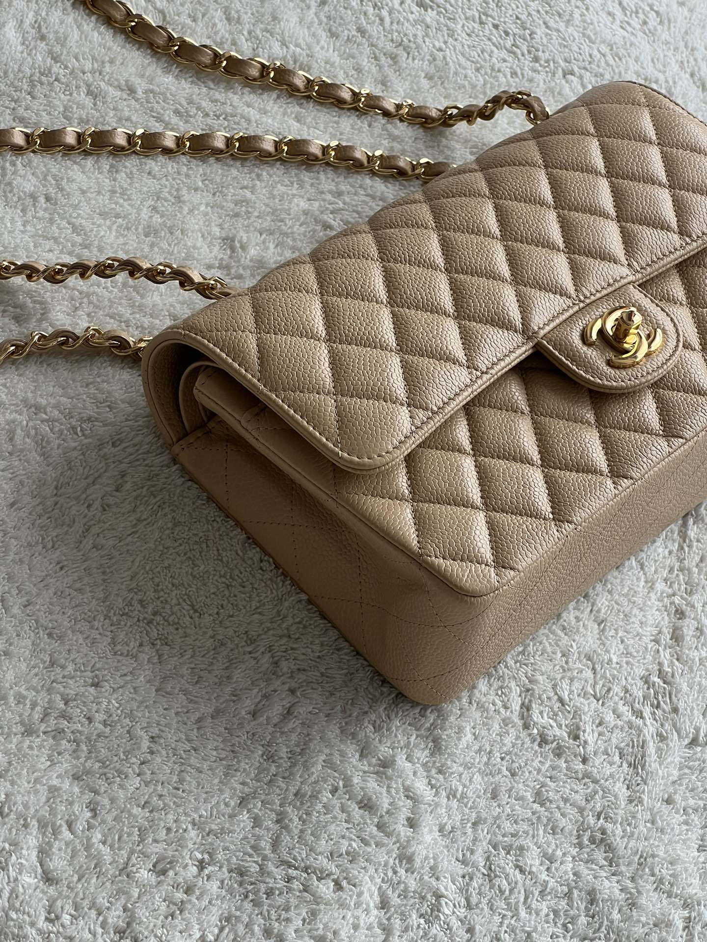 CHANEL 25cm Medium Apricot French Lychee Bag 25cm