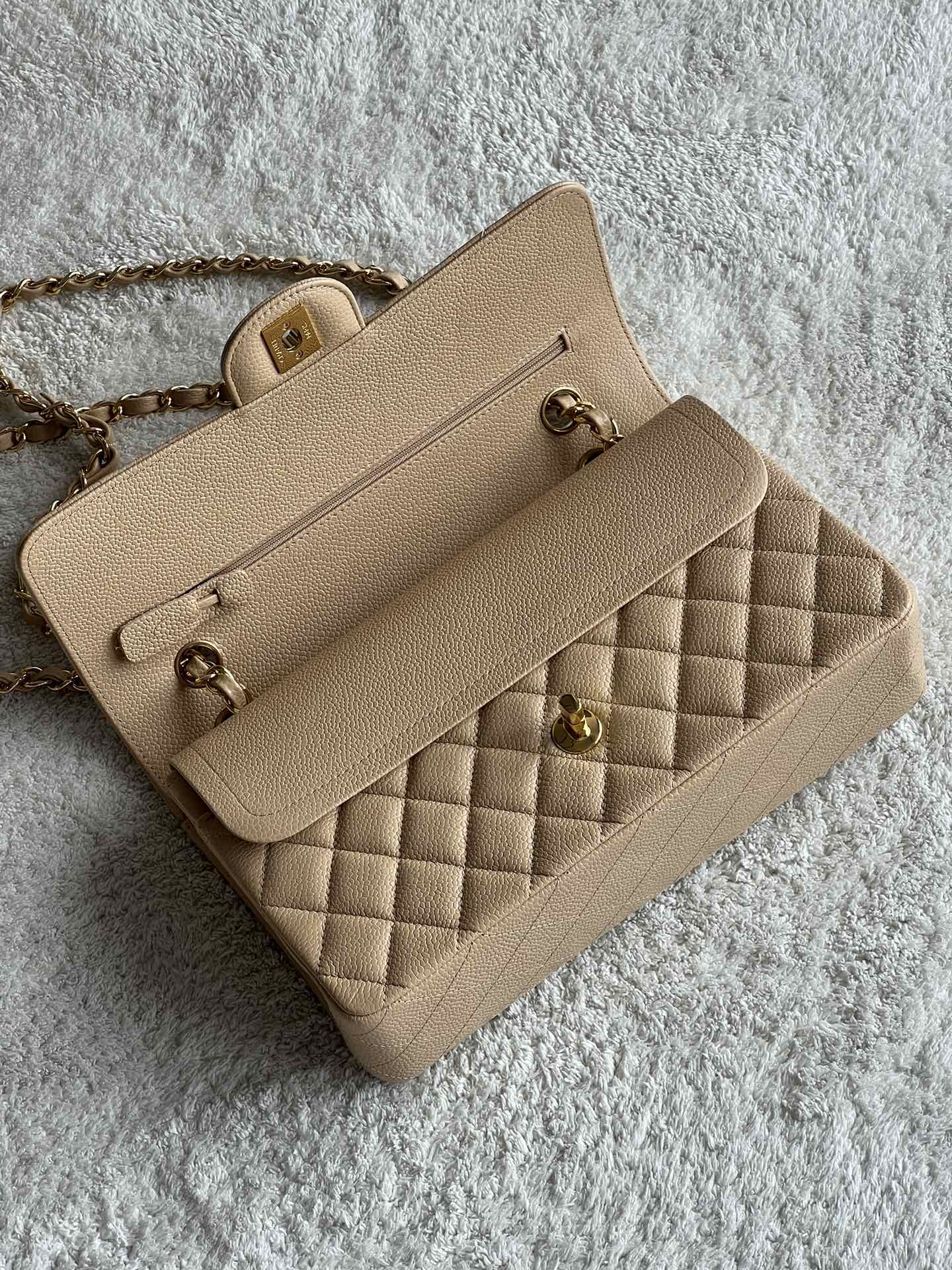 CHANEL 25cm Medium Apricot French Lychee Bag 25cm