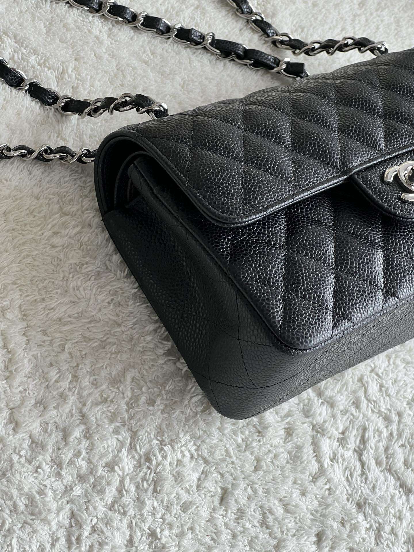 CHANEL 25cm Small Black French Lychee Bag