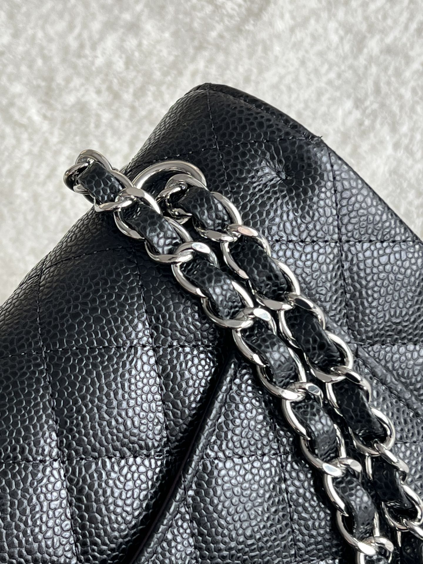 CHANEL 25cm Small Black French Lychee Bag