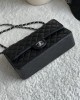 CHANEL 25cm Medium Black French Lychee Bag