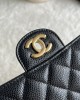 CHANEL 25cm Medium Black French Lychee Bag