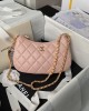 CHANEL 24P Enamel Buckle Hobo Heart Bag 13x20x4.5cm