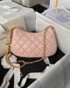 CHANEL 24P Enamel Buckle Hobo Heart Bag 13x20x4.5cm