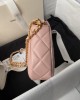 CHANEL 24P Enamel Buckle Hobo Heart Bag 13x20x4.5cm