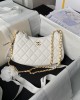 CHANEL 24P Enamel Buckle Hobo Heart Bag 13x20x4.5cm