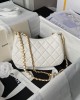 CHANEL 24P Enamel Buckle Hobo Heart Bag 13x20x4.5cm