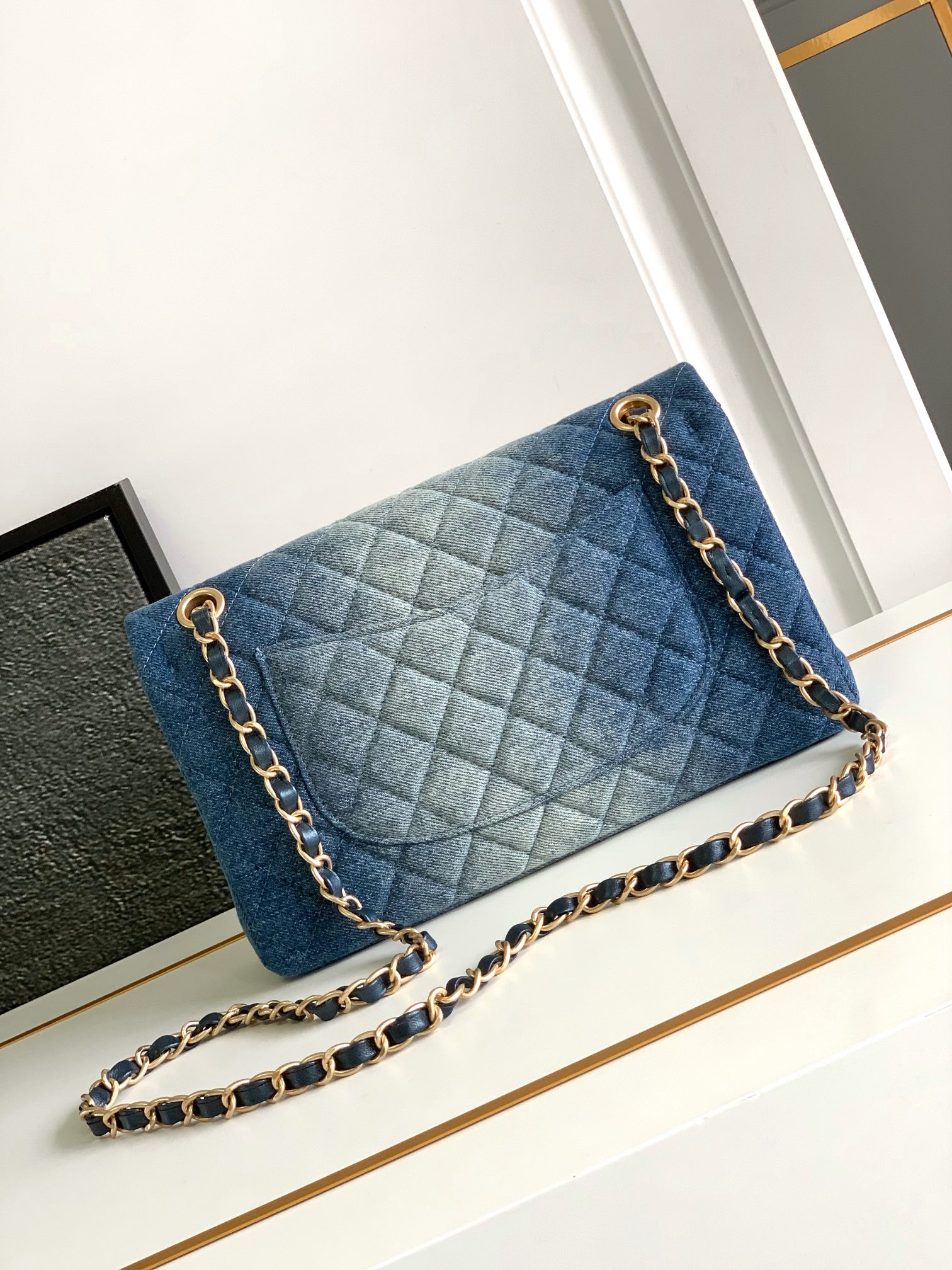 CHANEL 2.55 New Denim CF24s Bag 1112 Medium 25cm