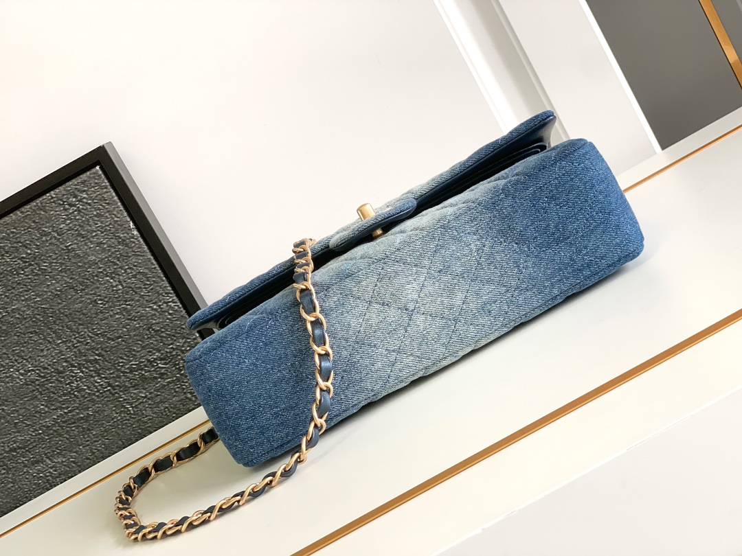 CHANEL 2.55 New Denim CF24s Bag 1112 Medium 25cm