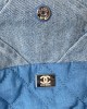 CHANEL 2023S Hot 22 Denim Shopping Bag AS3261 39x42x8cm