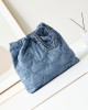 CHANEL 24S Denim Garbage Bag with Staples AS3261 39x42x8cm