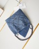 CHANEL 24P Denim Trash Bag AS3261 39x42x8cm